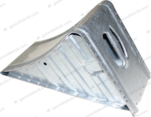 Tekerlek Takozu, 160 mm Sac Çelik, Metalik Renk, DIN 76051 NG46