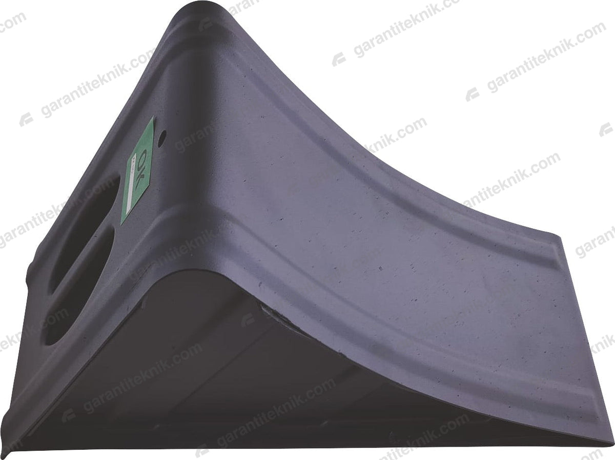 Wheel Chock, 160mm Sheet Steel, Black, DIN 76051 NG46
